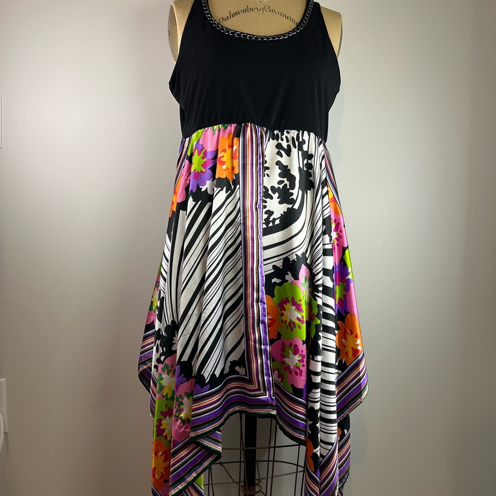 New Directions Large Multicolor Pullover Sleeveless Dress